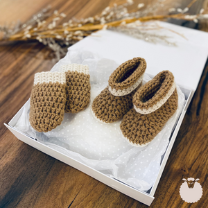 Chocolate Cashmere Mittens & Booties